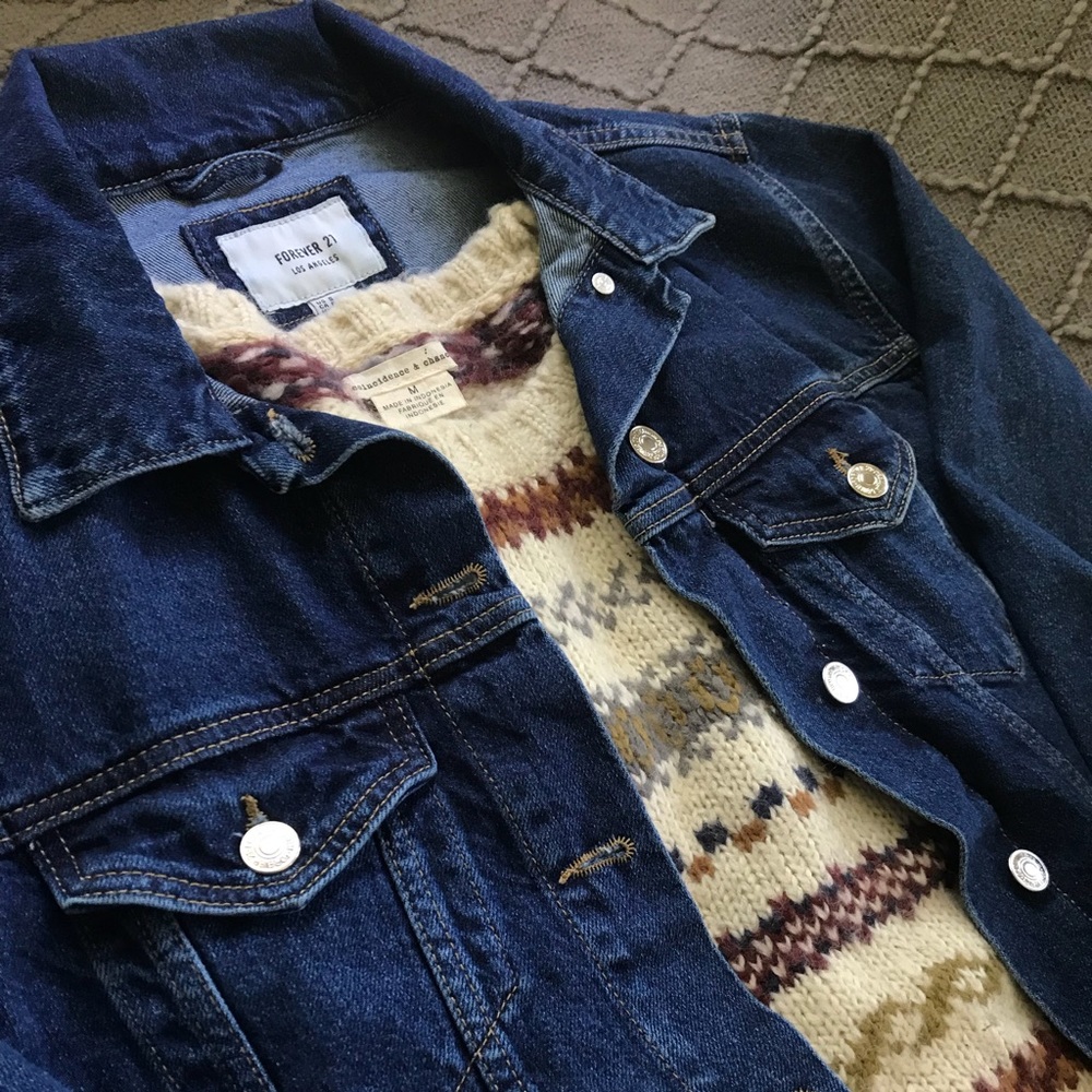 NWT Forever 21 Oversized Denim Jacket